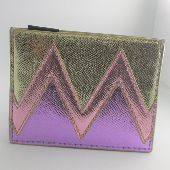 Urban Outfitters Purple & Gold Metallic Card Case NEW - Picture 2 of 9